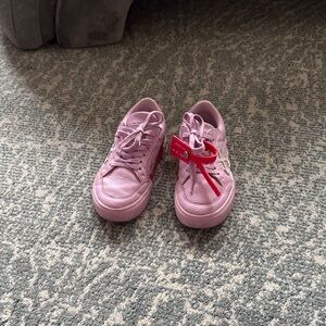 Off-White Kids Pink Sneakers with Red Tag
